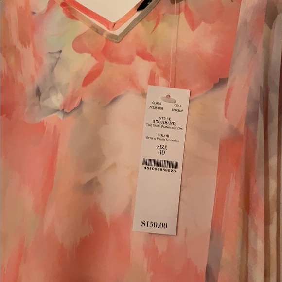 WHBM cold shoulder floral spring dress - Picture 2 of 5